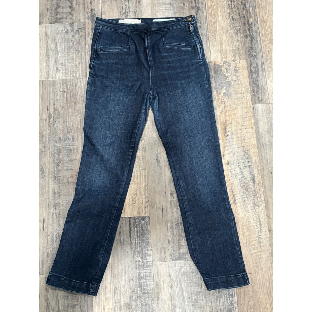 Pilcro and the Letterpress Anthropologie High Rise Denim Legging Side Zip 27